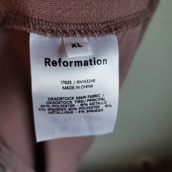 Reformation Breslin in Latte Sparkle size XL NWT - Picture 8 of 9